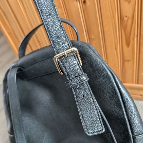 Kate Spade Larchmont Avenue Black Pebbled Leather Backpack - Picture 7 of 13